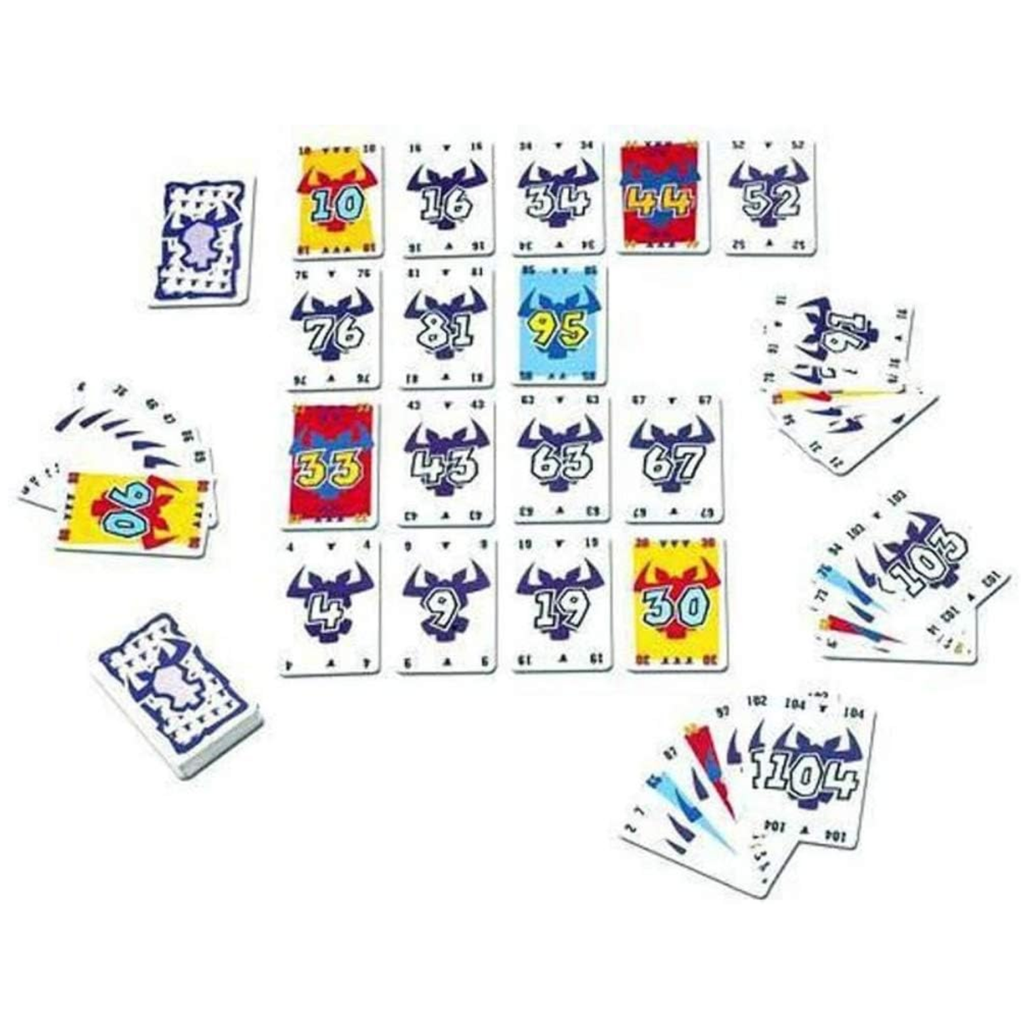 6 Nimmt! Card Game (Cards Laid Out) on a White Background | Happy Piranha