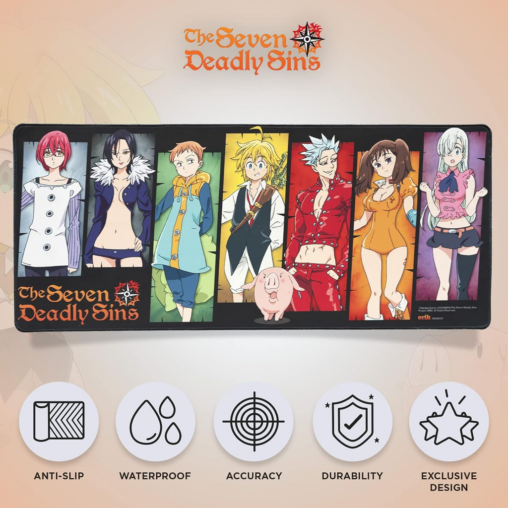 Mousepad Nanatsu no Taizai Meliodas Sete Pecados Capitais