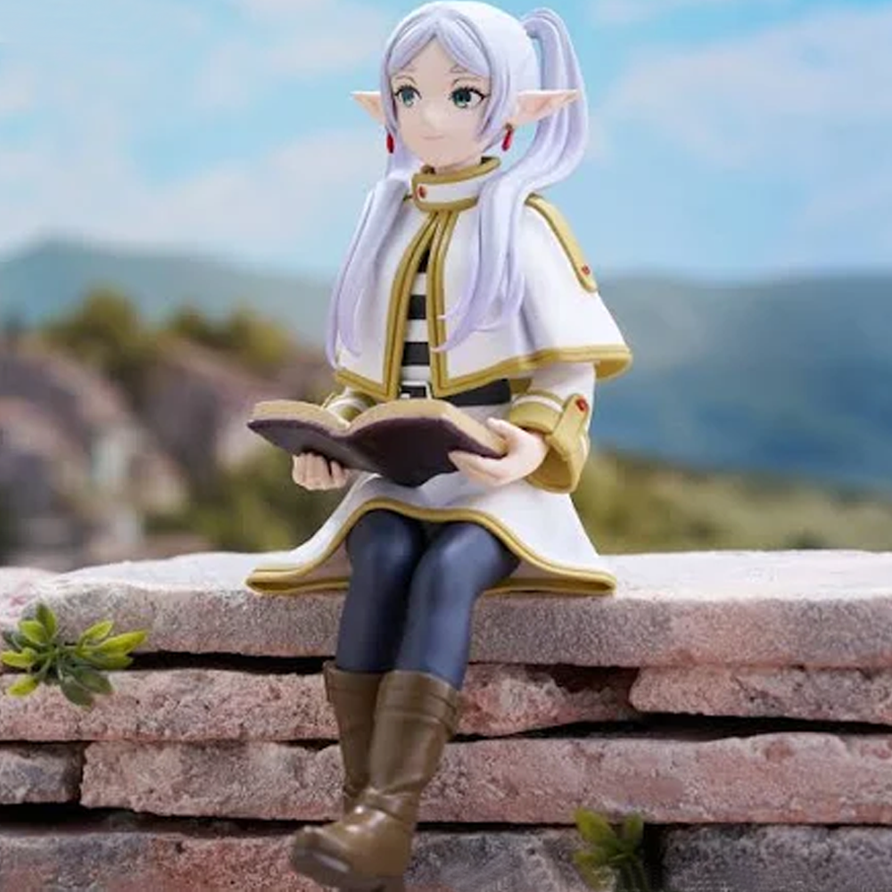 Frieren: Beyond Journey's End Frieren Noodle Stopper Figure Sitting on a Wall | Happy Piranha