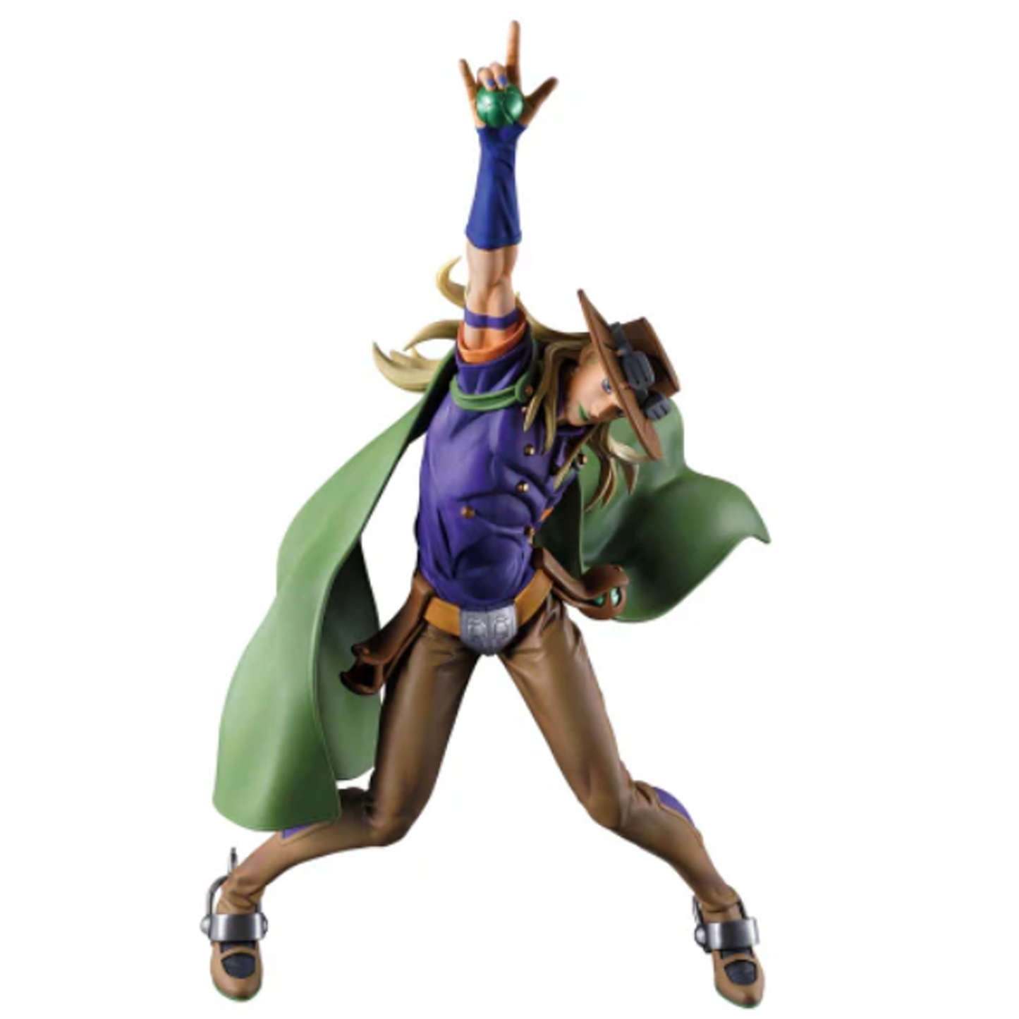 Gyro Zeppeli: JoJo's Bizarre Adventure Steel Ball Run Mometria Figure (Front, Viewed from Above) on a White Background | Happy Piranha