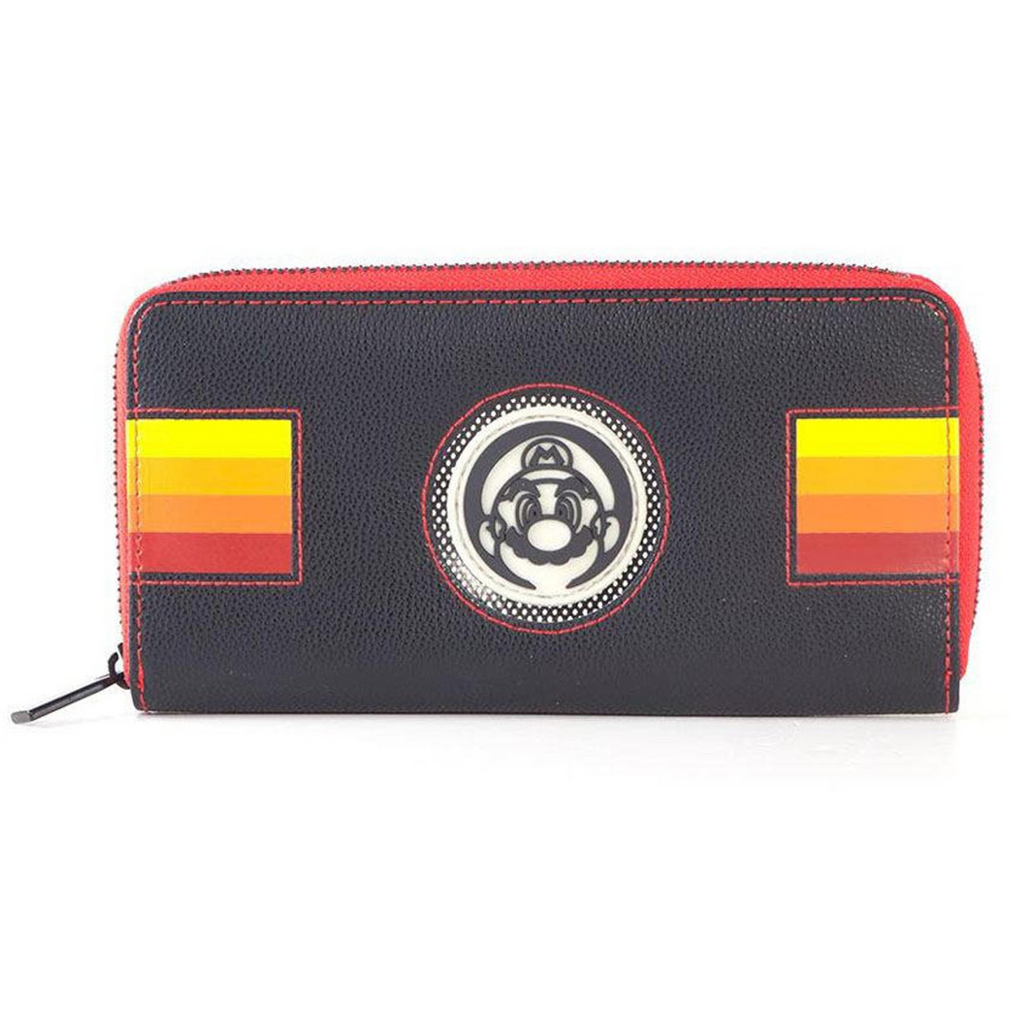 Super Mario Orange, Red & Yellow Stripes Clutch Purse | Happy Piranha