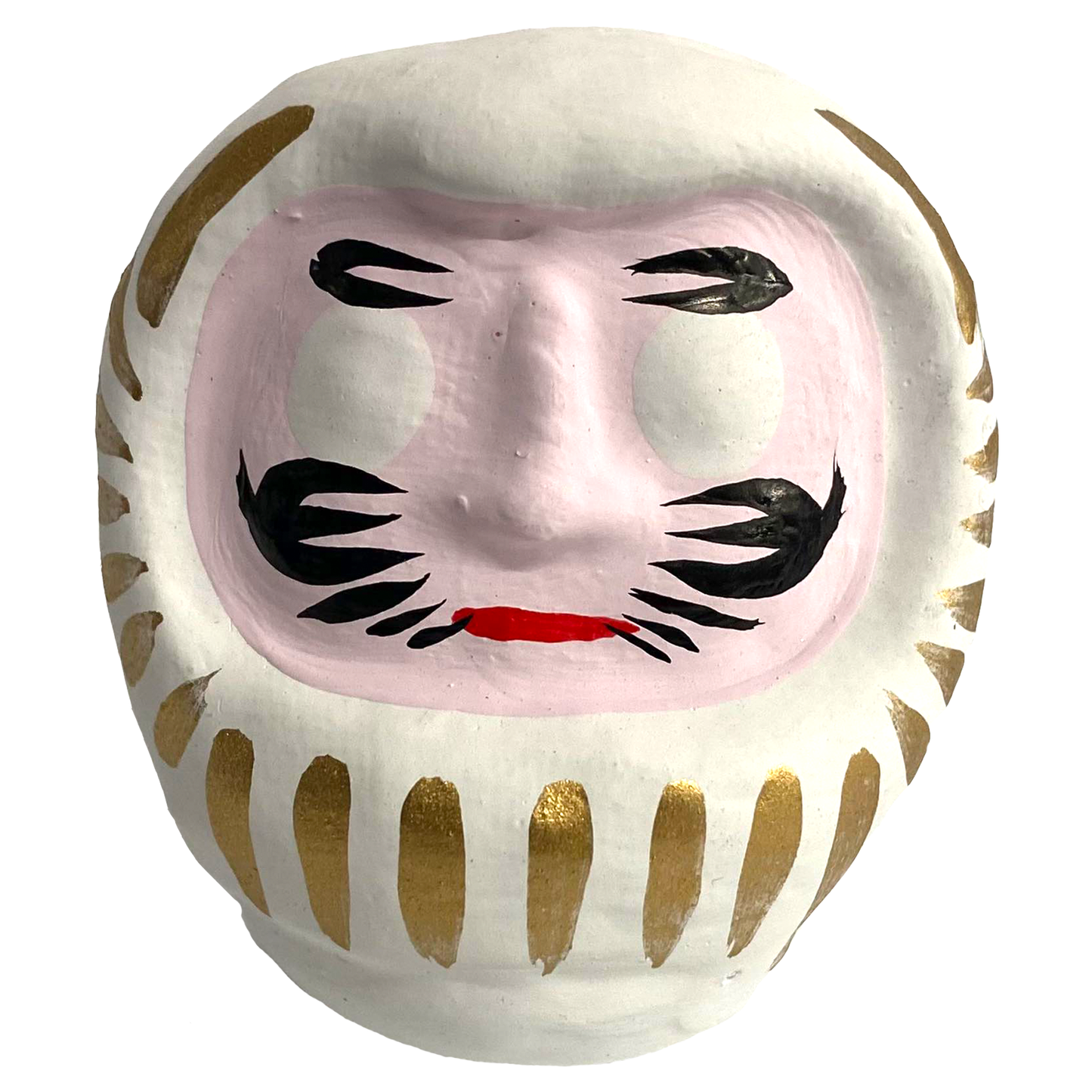 White 5cm Takasaki Daruma - Handmade Japanese Good Luck Doll | Happy Piranha