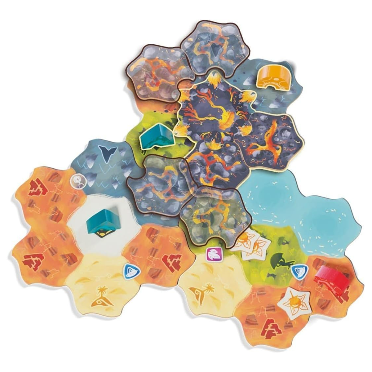 Dewan Board Game (Board Example) on a White Background | Happy Piranha