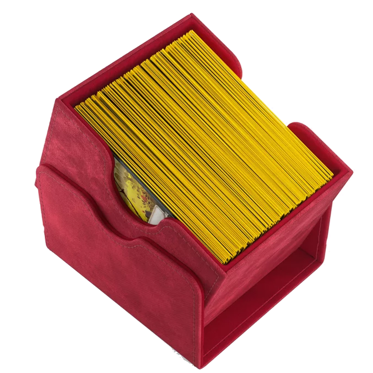 Gamegenic Sidekick 100+ XL Convertible Deck Box: Red (Tilted Vertically) | Happy Piranha
