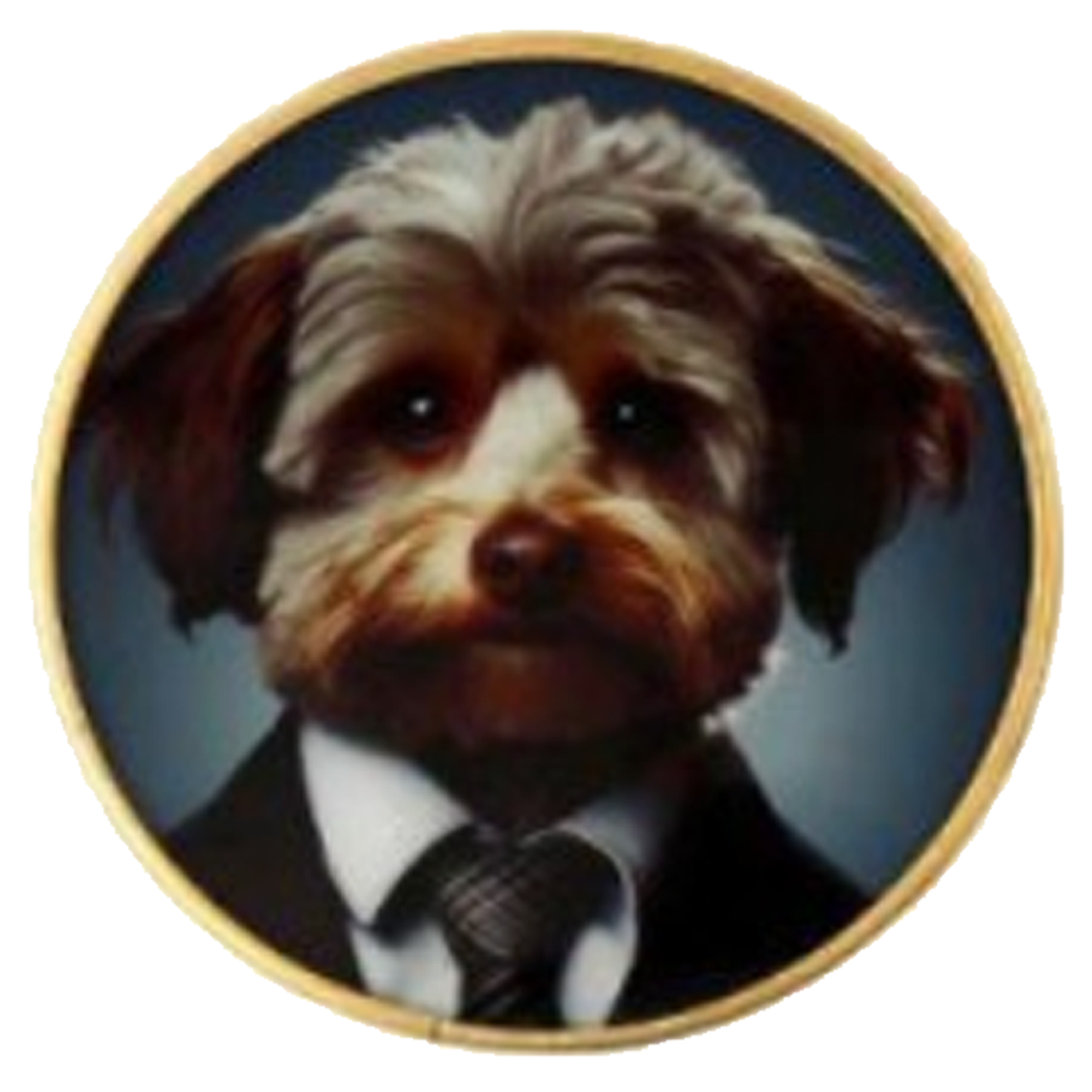 Gentry Small Dogs: Posh Animal Design Glass Coaster (Brown Terrier Design) | Happy Piranha