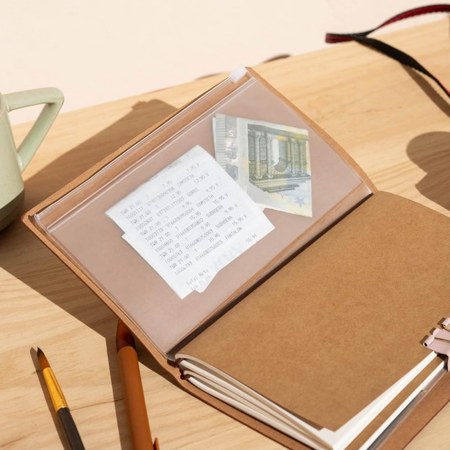 Jurassic Park Faux Leather Travel Journal / Notebook Storage Pocket | Happy Piranha