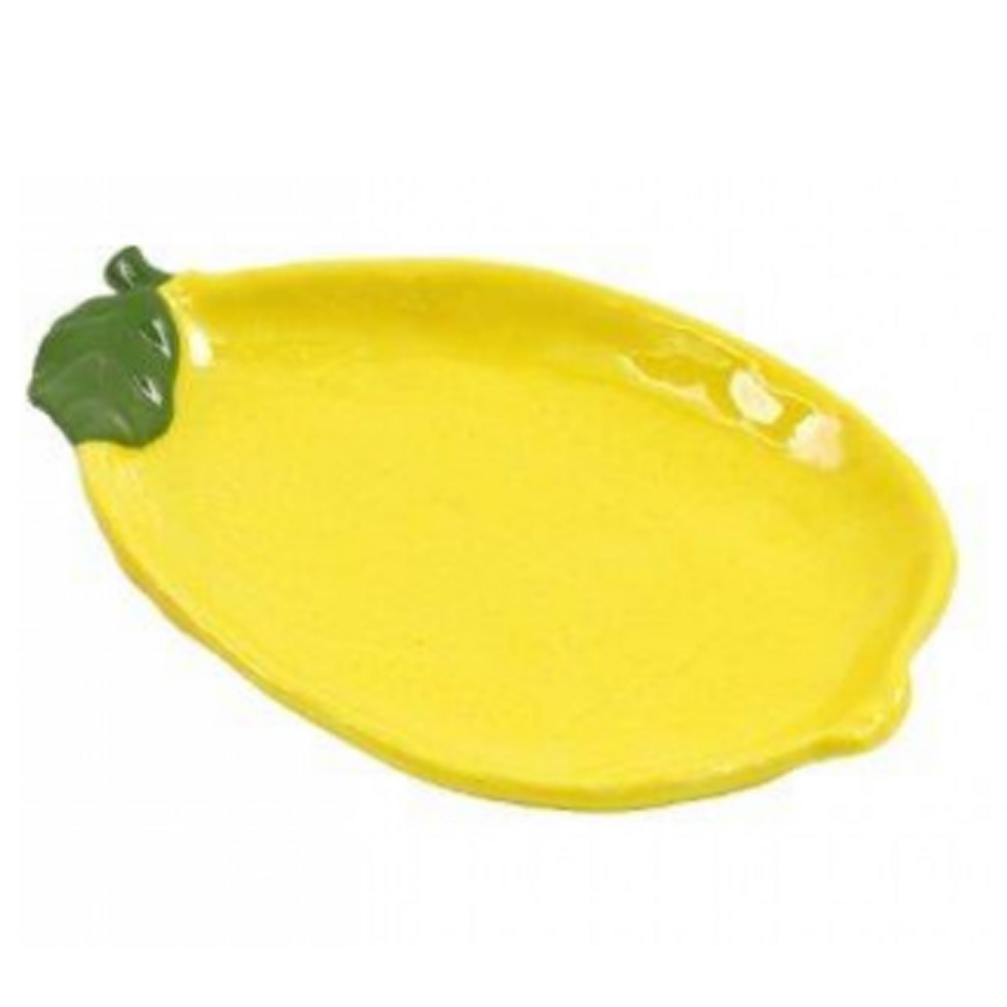 Lemon Design Ceramic Citrus Fruit Shaped Trinket Dish on a White Background | Happy Piranha