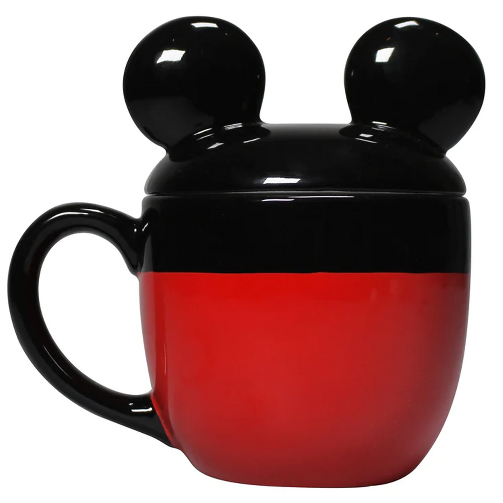 Disney Mickey Funnies Cartoon 11oz Mug W/Spoon Red