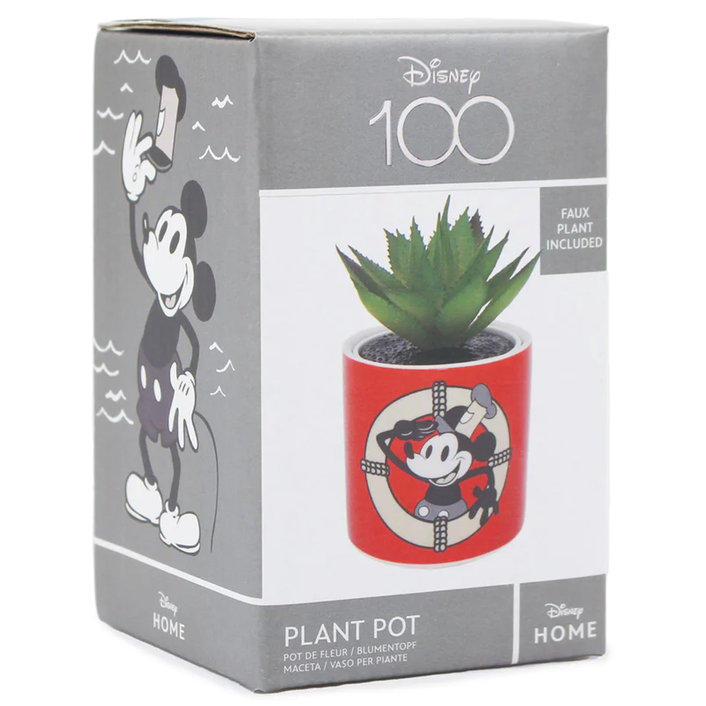 Steamboat Willie - Mickey Mouse Disney Plant Pot & Plant (Boxed) | Happy Piranha