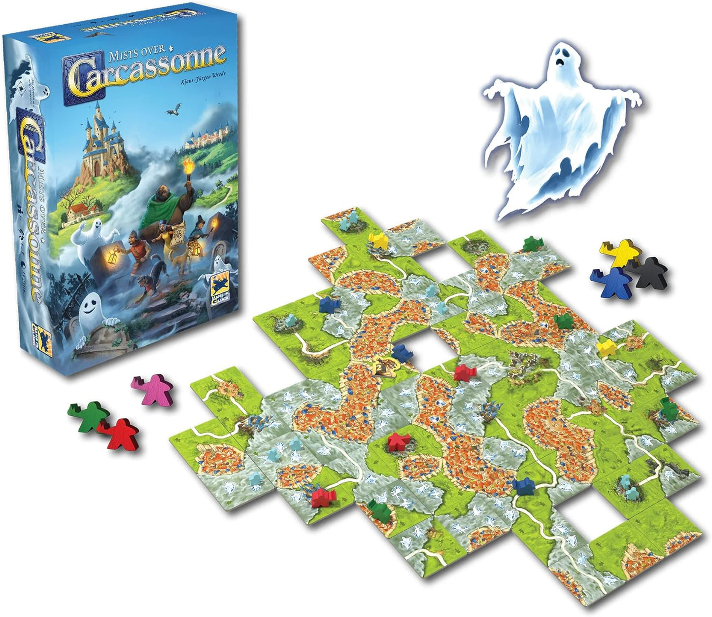 Mists Over Carcassonne Board Game (Example Game Play) | Happy Piranha