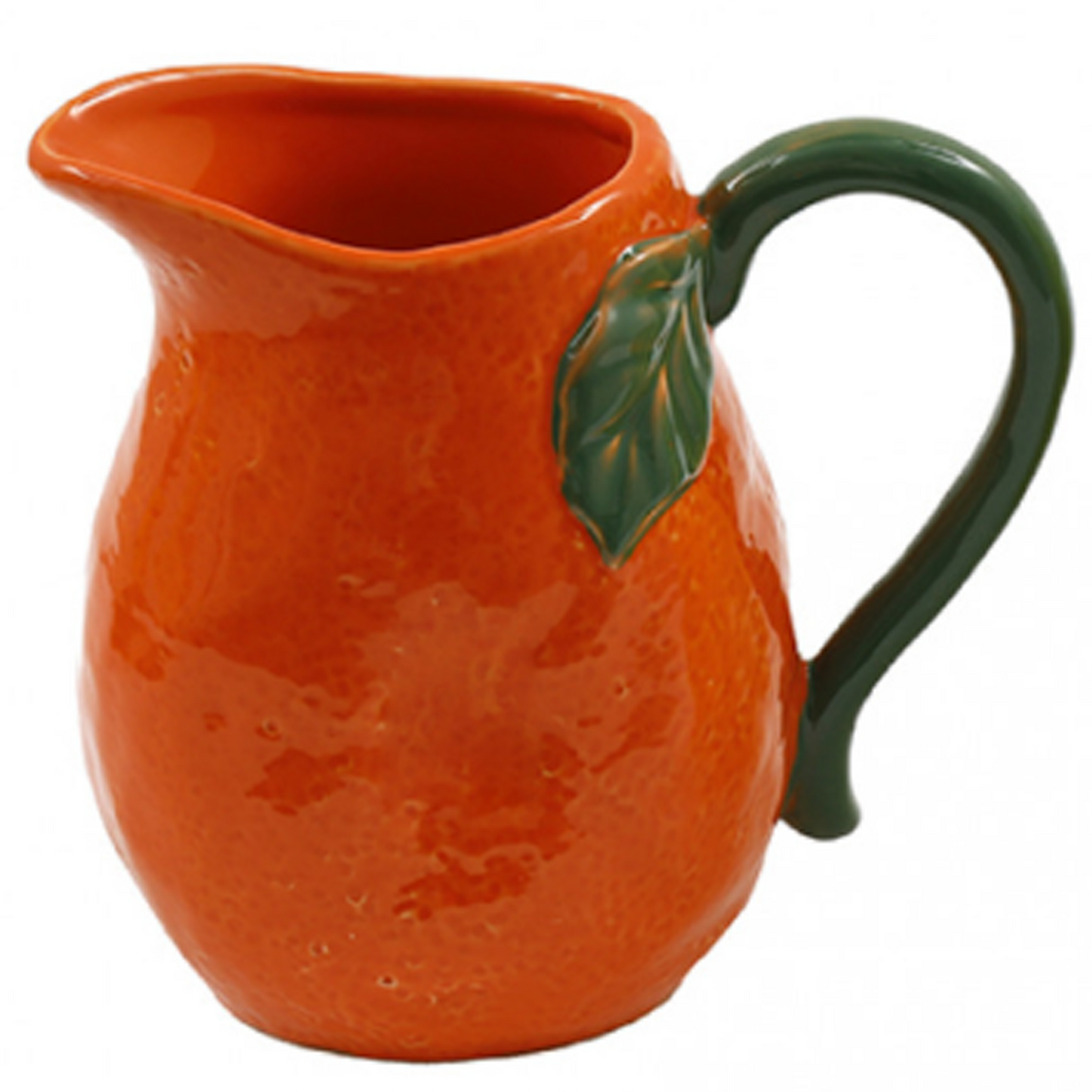 Orange Design Decorative Ceramic Fruit Jug on a White Background | Happy Piranha