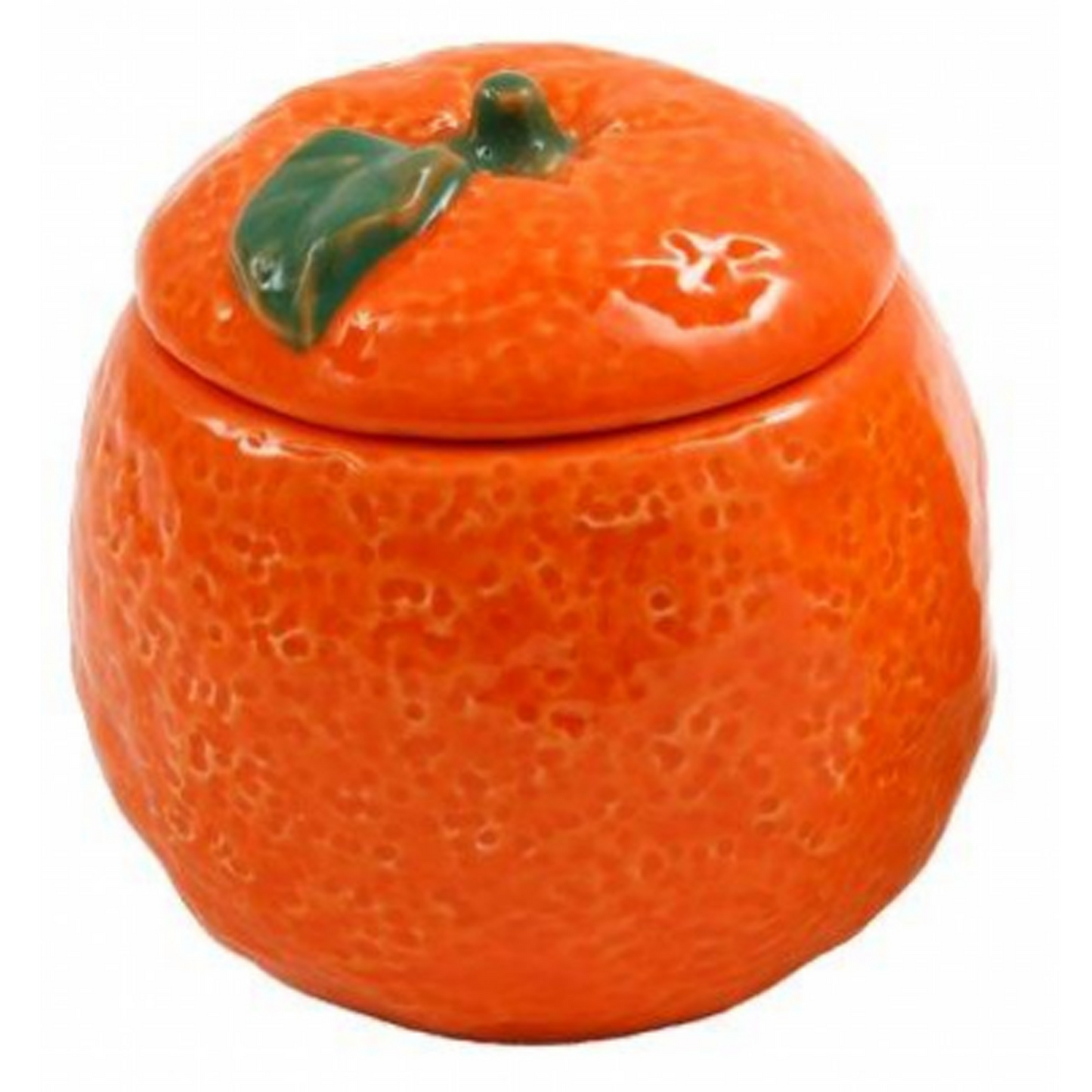 Orange Design Ceramic Citrus Fruit Shaped Trinket Pot on a White Background | Happy Piranha