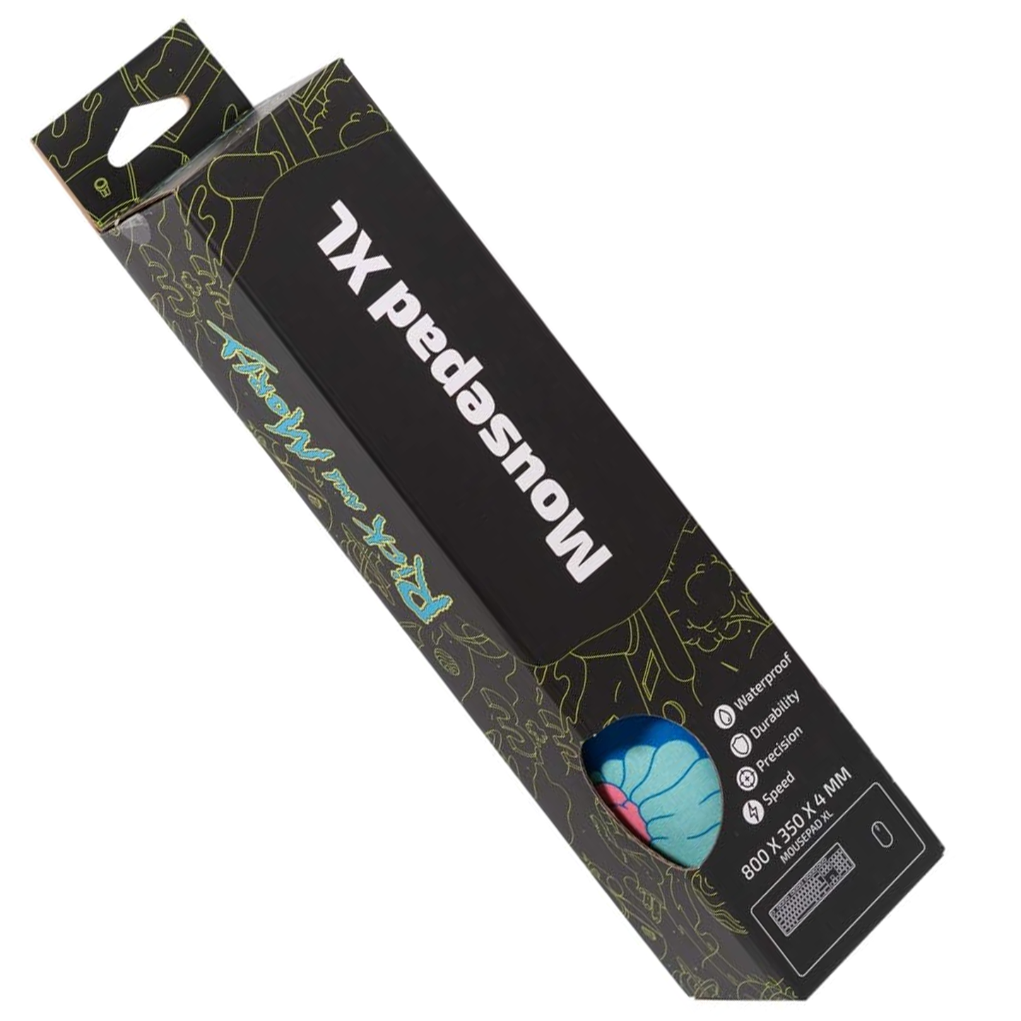 Rick and Morty XXL Gaming Mouse Pad & Keyboard Mat (Boxed) | Happy Piranha