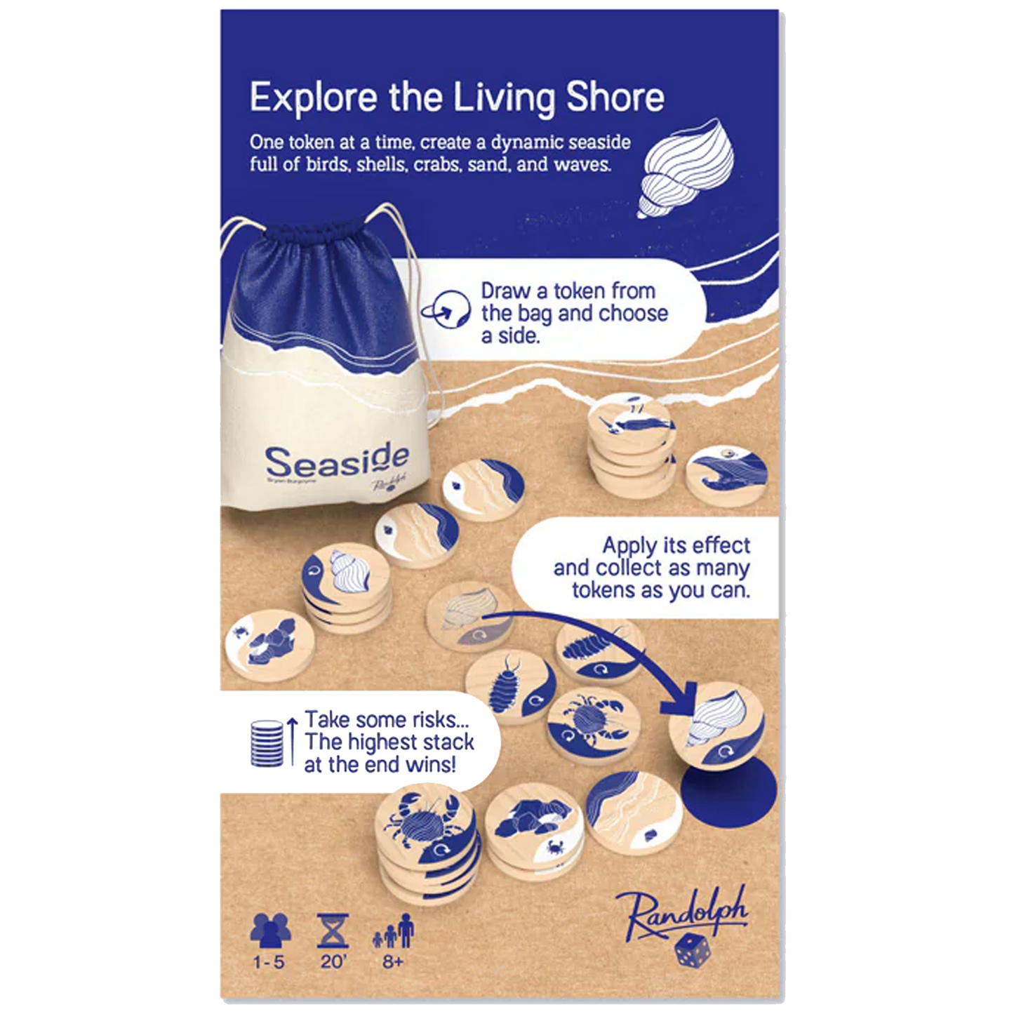 Seaside Board Game (Back) | Happy Piranha