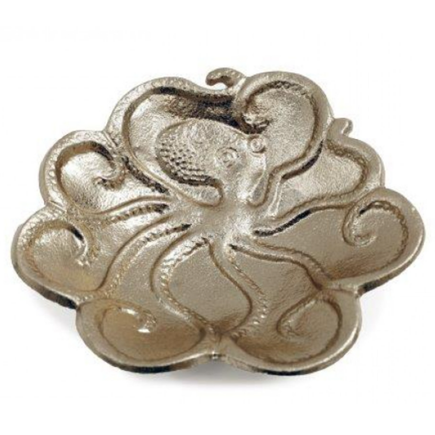 Silver Metal Octopus Trinket Dish / Bowl on a White Background | Happy Piranha