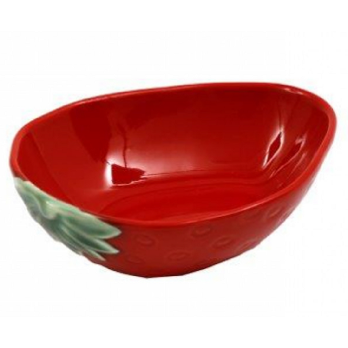 Red Strawberry Shaped Ceramic Bowl
