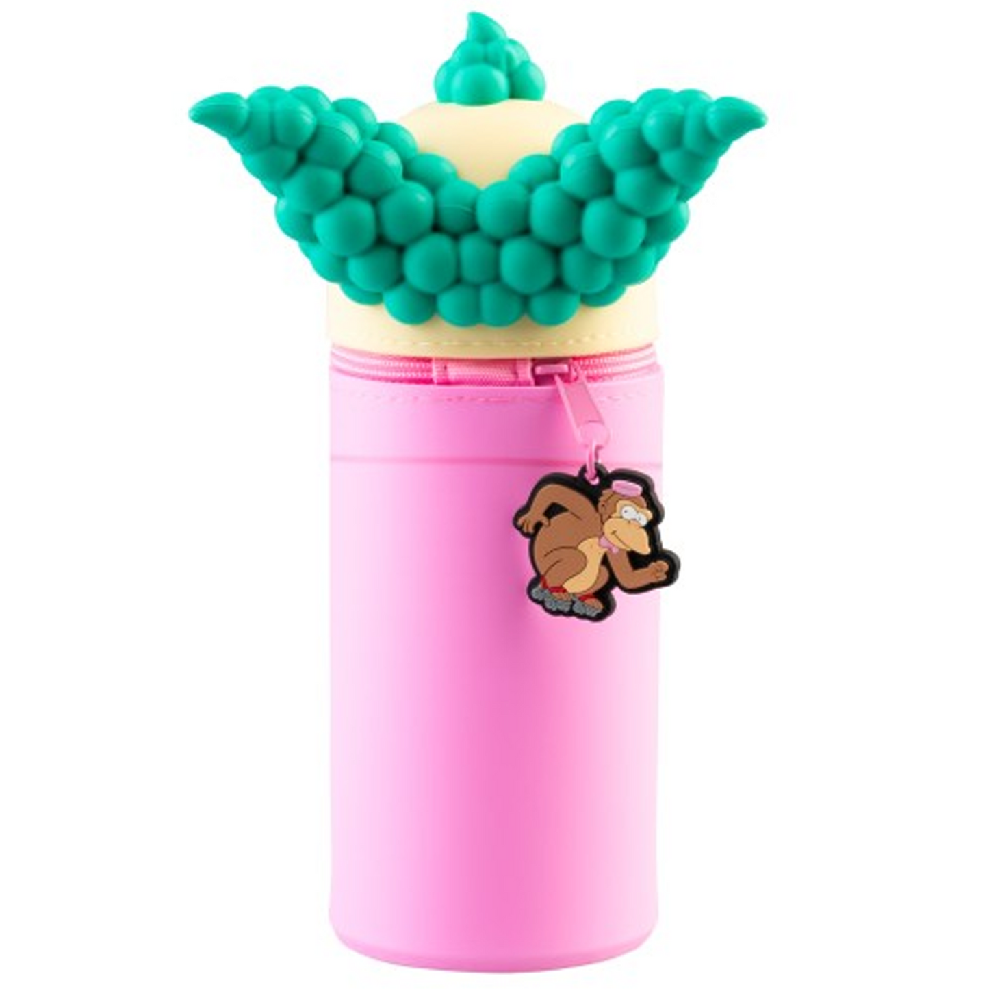 The Simpsons Krusty the Clown 3D Silicon Pencil Case (Back) on a White Background | Happy Piranha