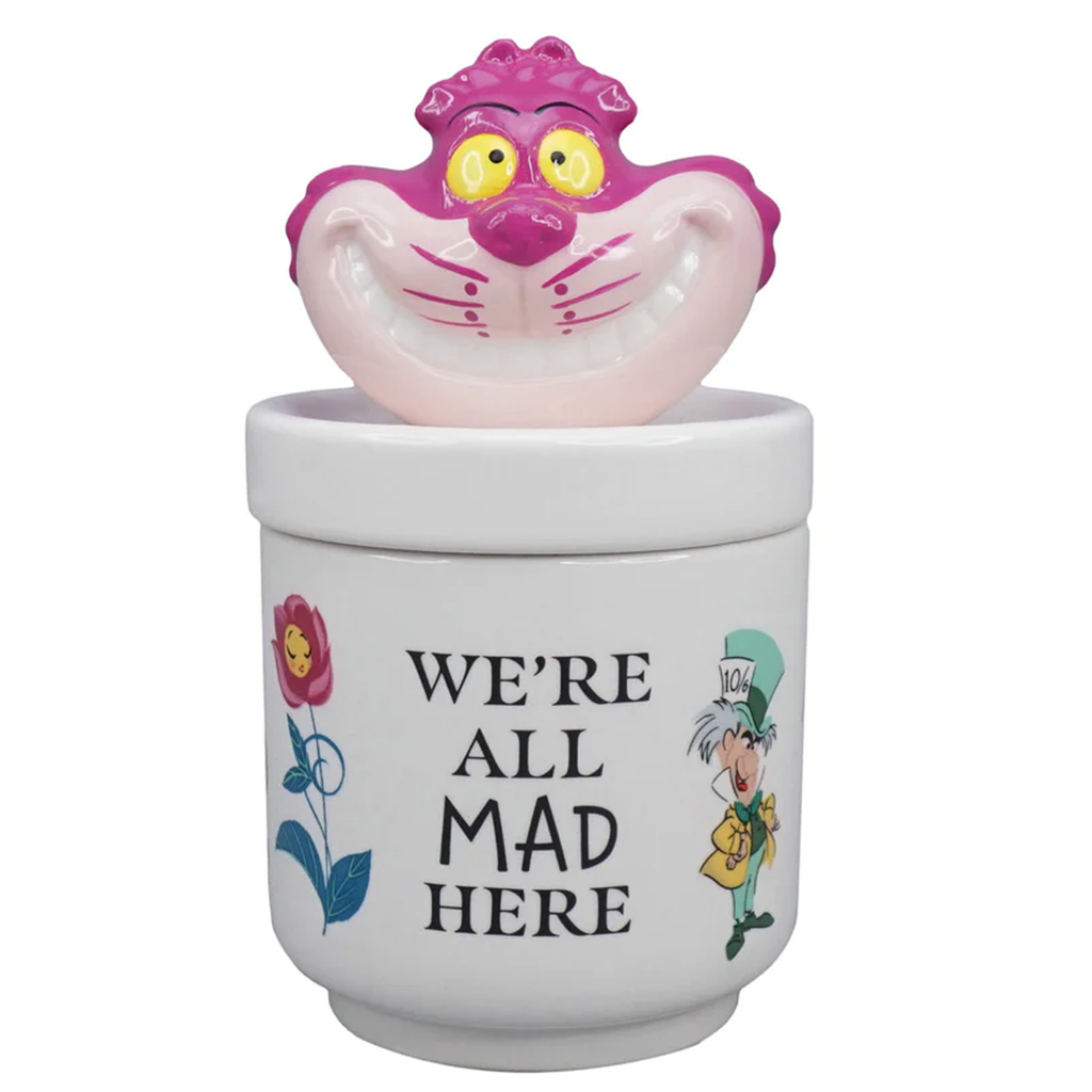 Alice in Wonderland Cheshire Cat We're All Mad Here stainless