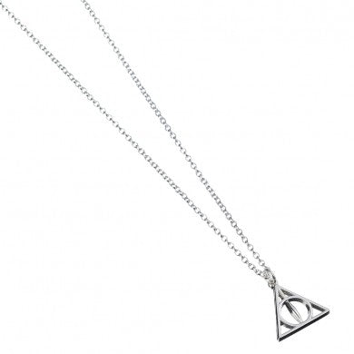 Harry Potter Deathly Hallows Necklace full view | Happy Piranha