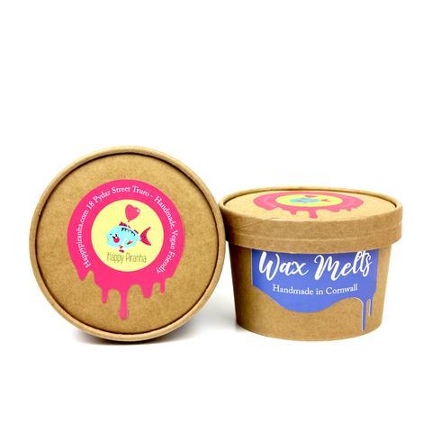 Small Happy Piranha wax melt tub size.