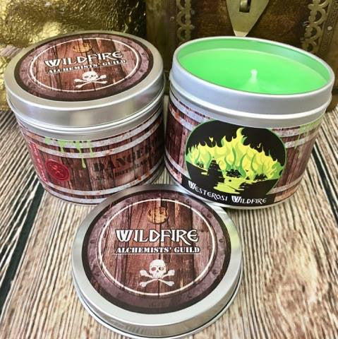 Westerosi Wildfire: A Peppermint & Lemongrass Scented Candle