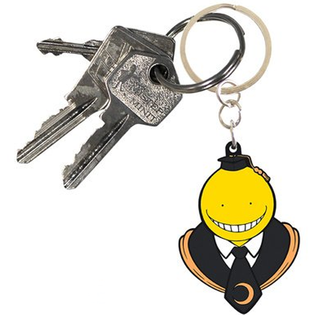 Assassination Classroom Koro Sensei Rubber Keychain Happy Piranha 9828