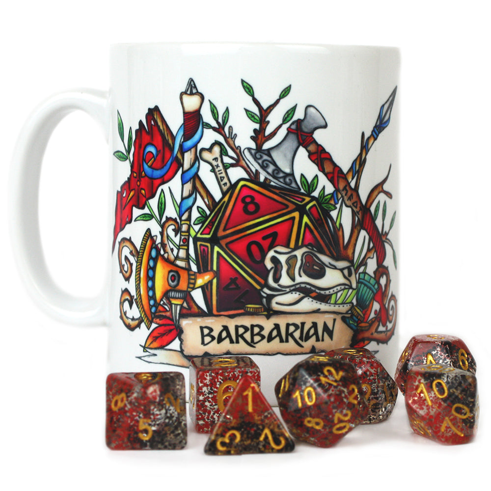 Dungeons and Dragons DnD Barbarian Class Mug | Happy Piranha