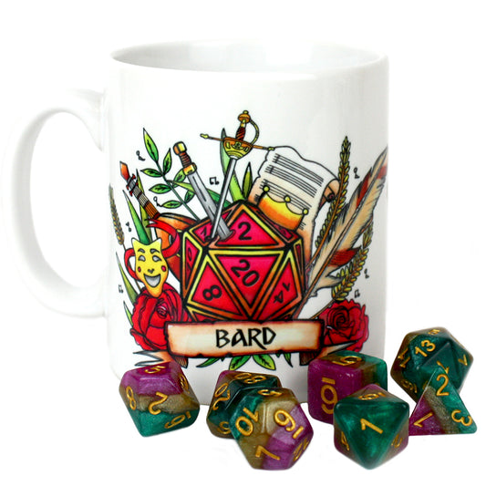 Dungeons and Dragons DnD Bard Class Mug | Happy Piranha