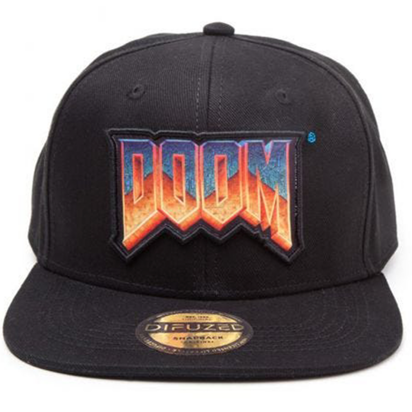 DOOM Logo Snapback Baseball Cap | Happy Piranha