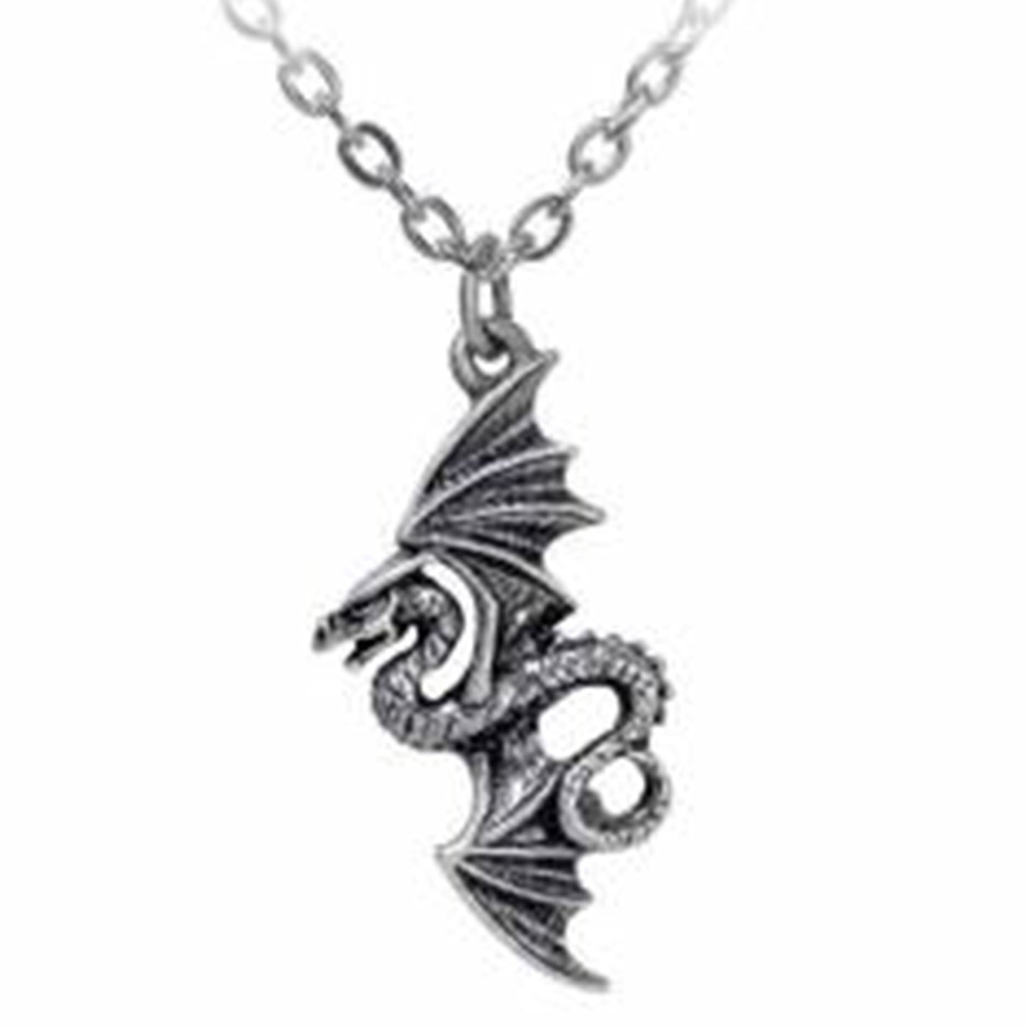 Flight of Airus: Pewter Flying Dragon Pendant | Happy Piranha