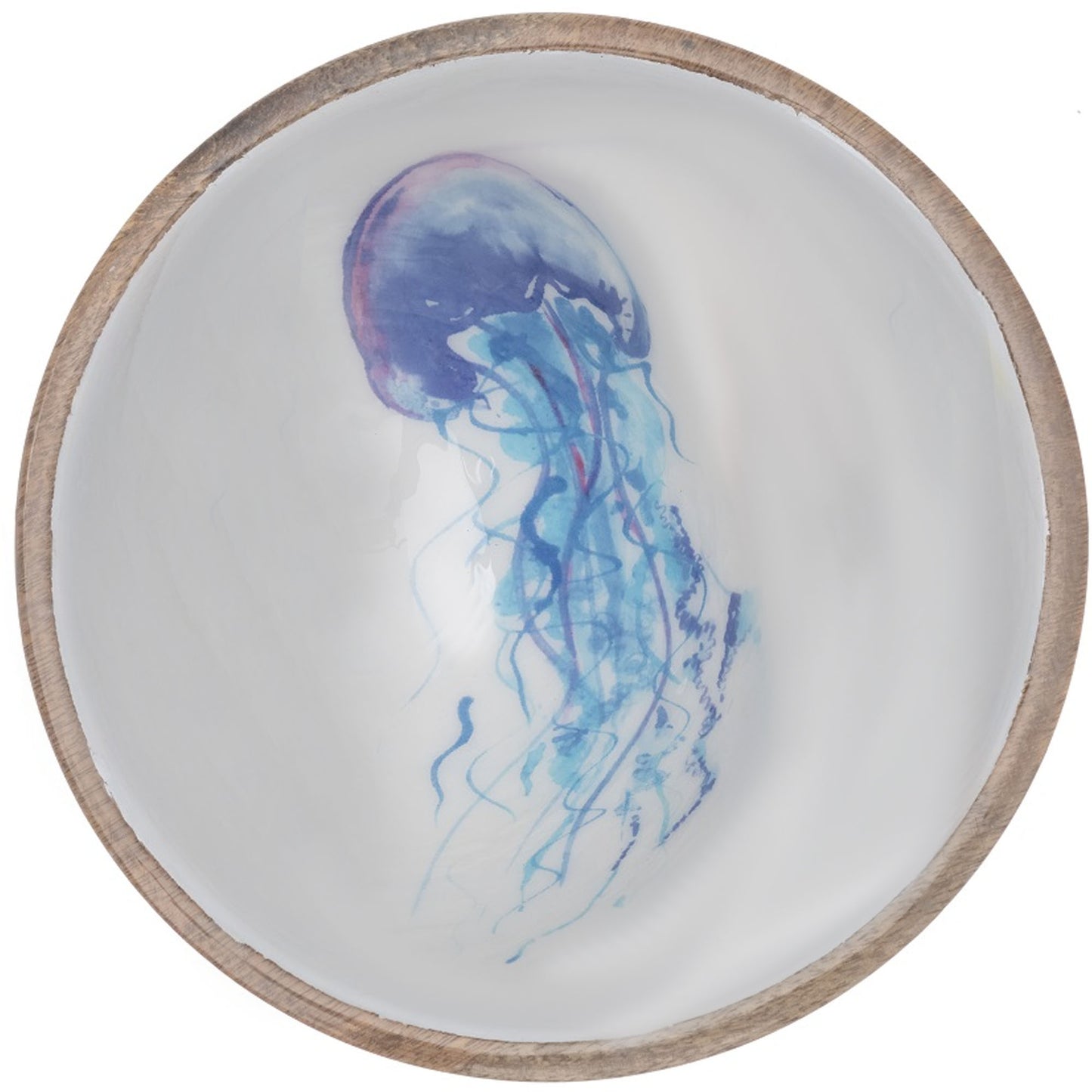 Mango Wood Nautical Nut Bowls Jellyfish) | Happy Piranha