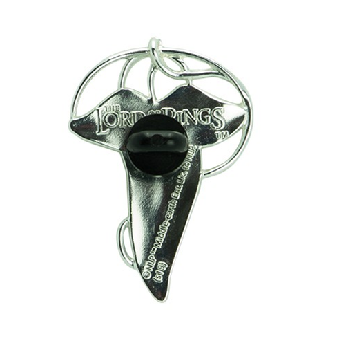 Lord of the Rings Lorien Leaf 3D Pin Badge back view | Happy Piranha