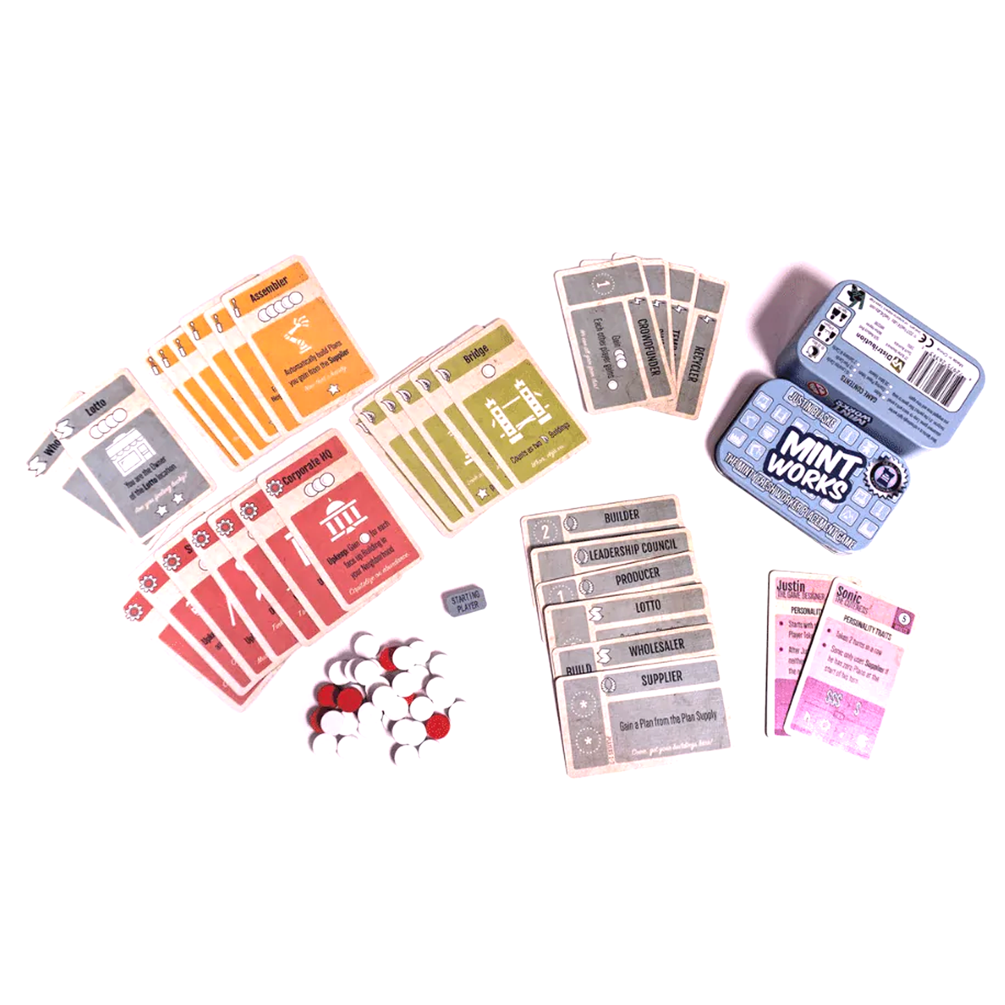 Mint Works Board Game Tin and Components | Happy Piranha