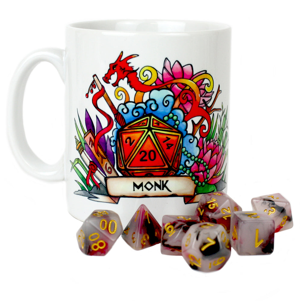 Dungeons and Dragons DnD Monk Class Mug | Happy Piranha
