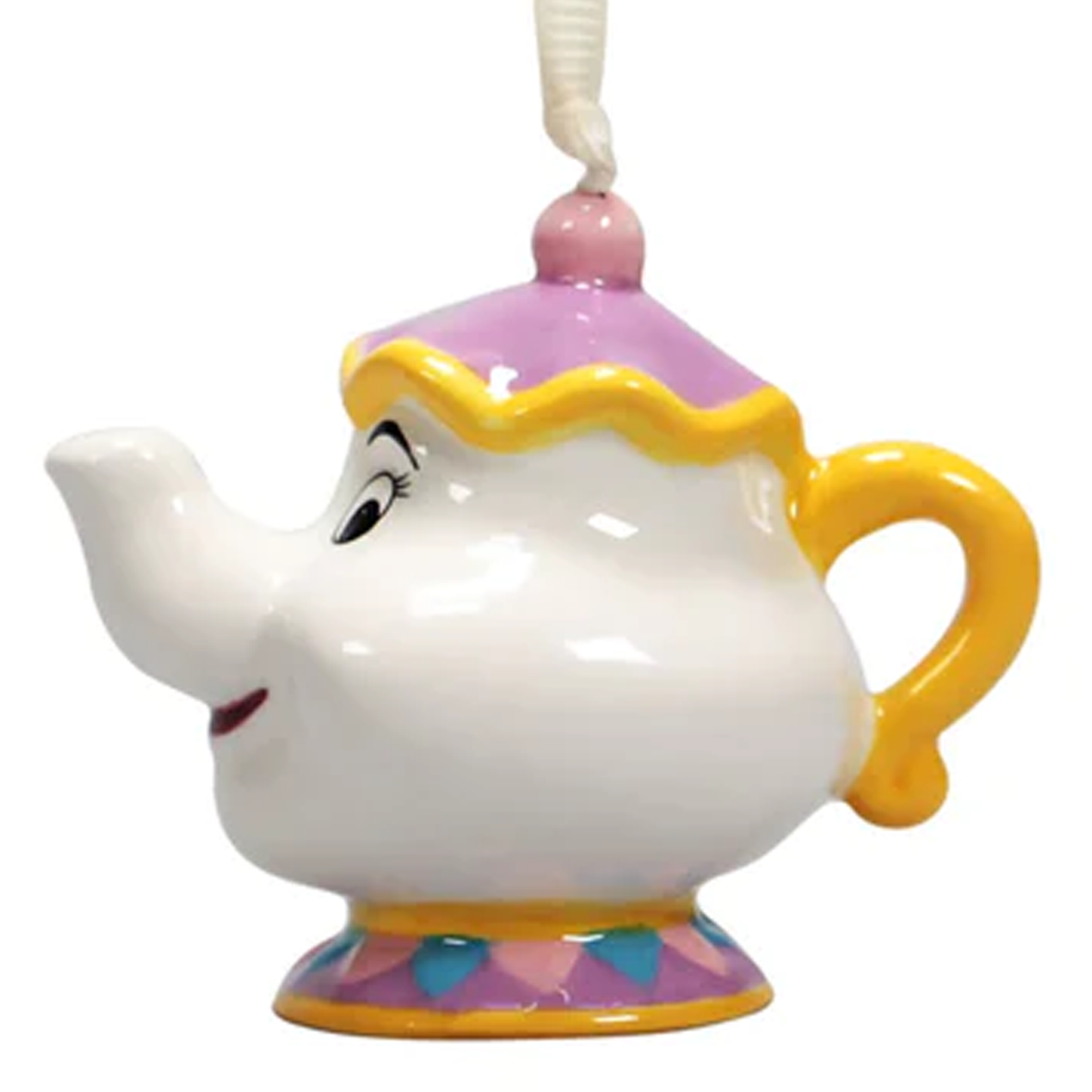 Mrs Potts Beauty & The Beast Disney Hanging Bauble Decoration (Side) | Happy Piranha