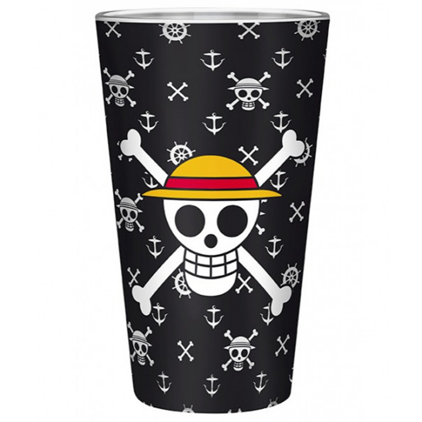 One Piece Monkey D Luffy Glass (Back Design) | Happy Piranha