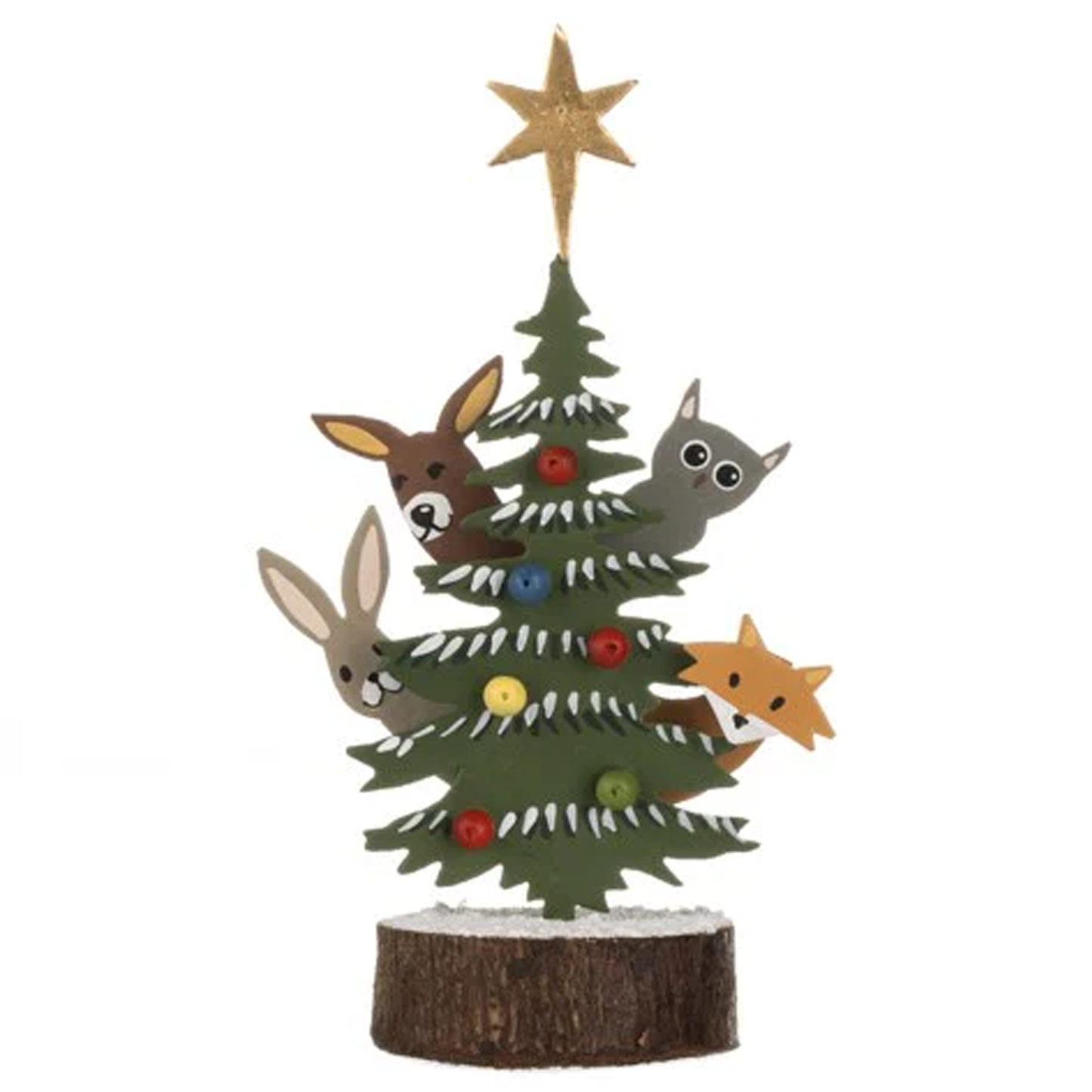 Peek-a-Boo Woodland Animal Christmas Decoration