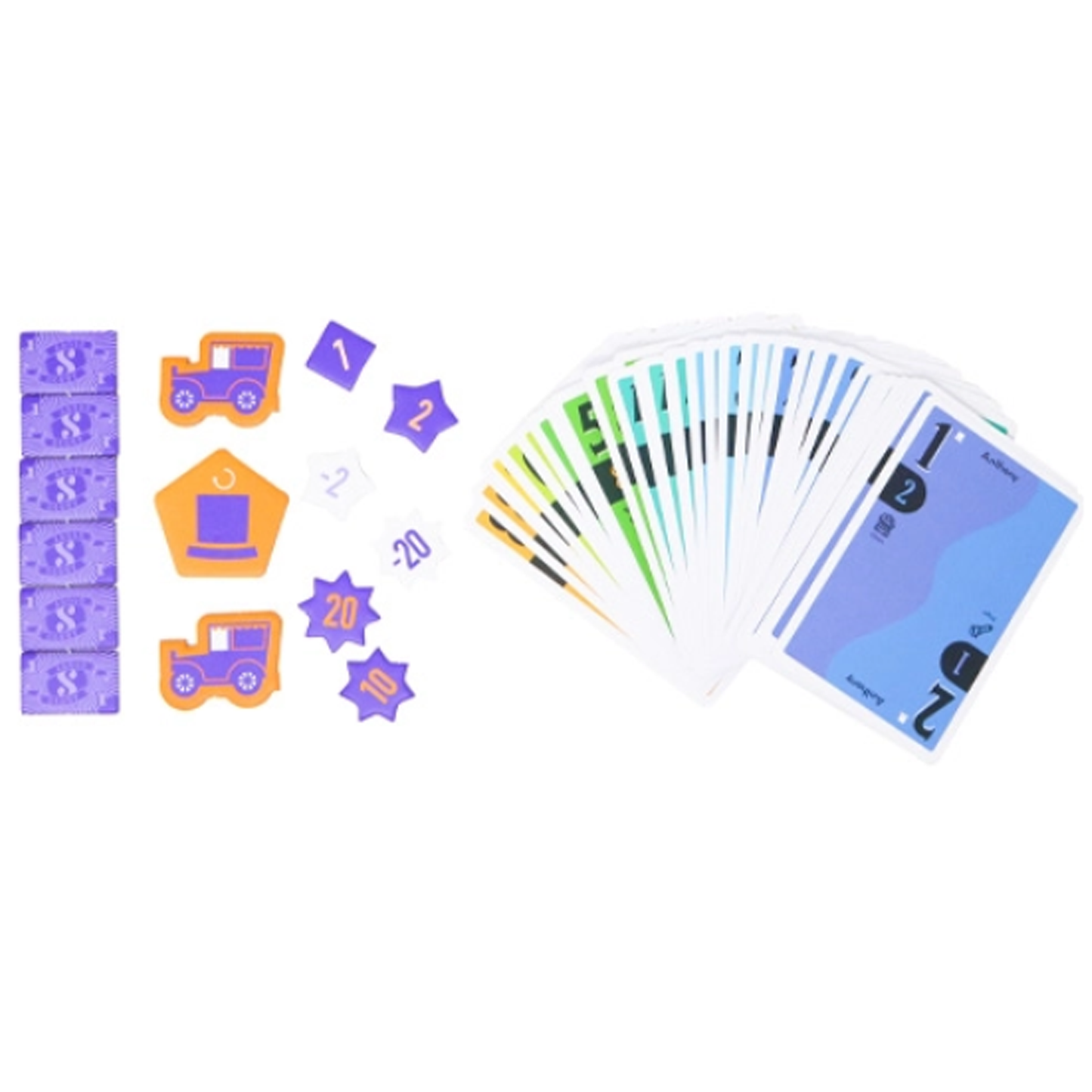 Scout Board Game Piece and Card Examples | Happy Piranha