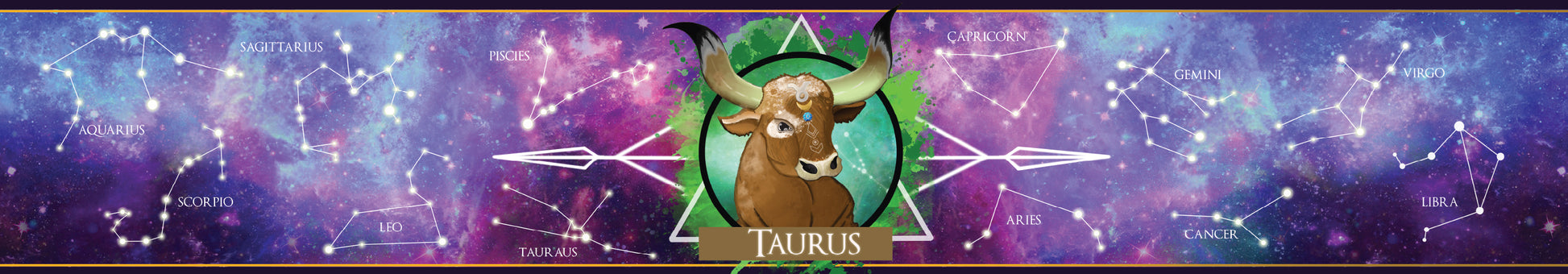 Taurus zodiac star sign scented candle label design | Happy Piranha.