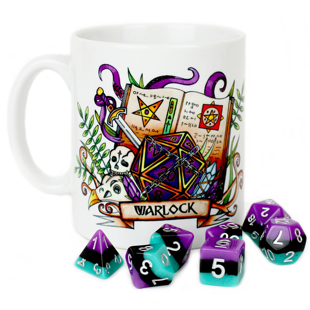 Dungeons and Dragons DnD Warlock Class Mug | Happy Piranha