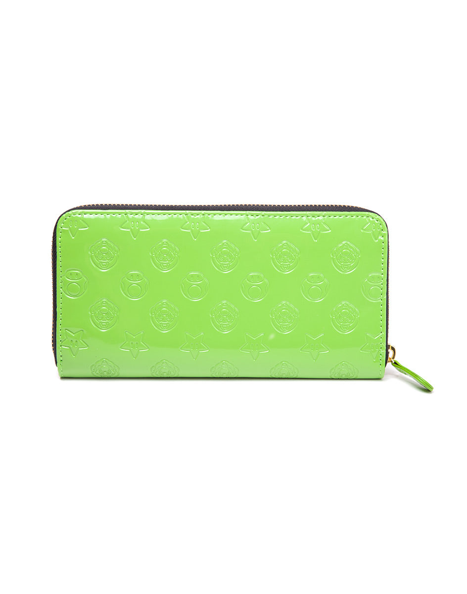 Super Mario Yoshi Embossed Bifold Clutch Purse back design