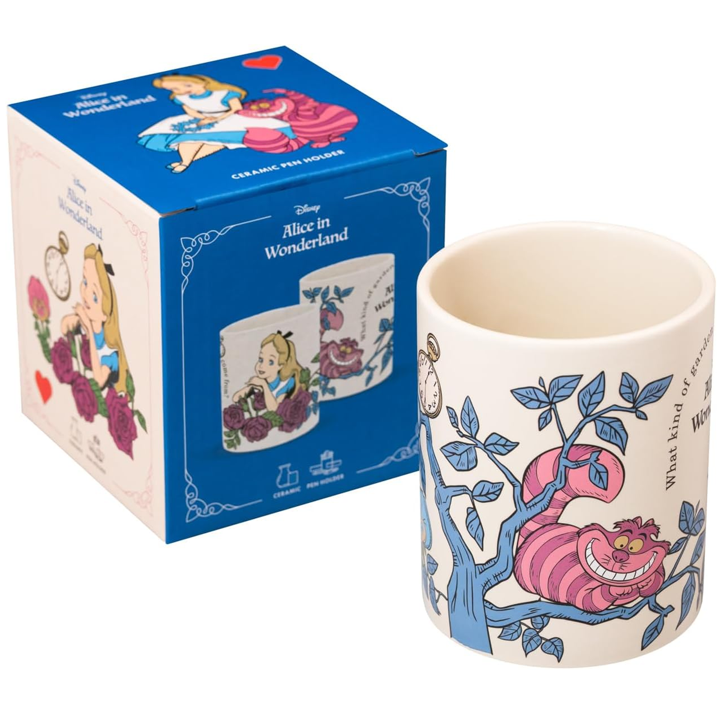 Disney Alice in Wonderland Pen Holder / Stationary Pot and Box | Happy Piranha