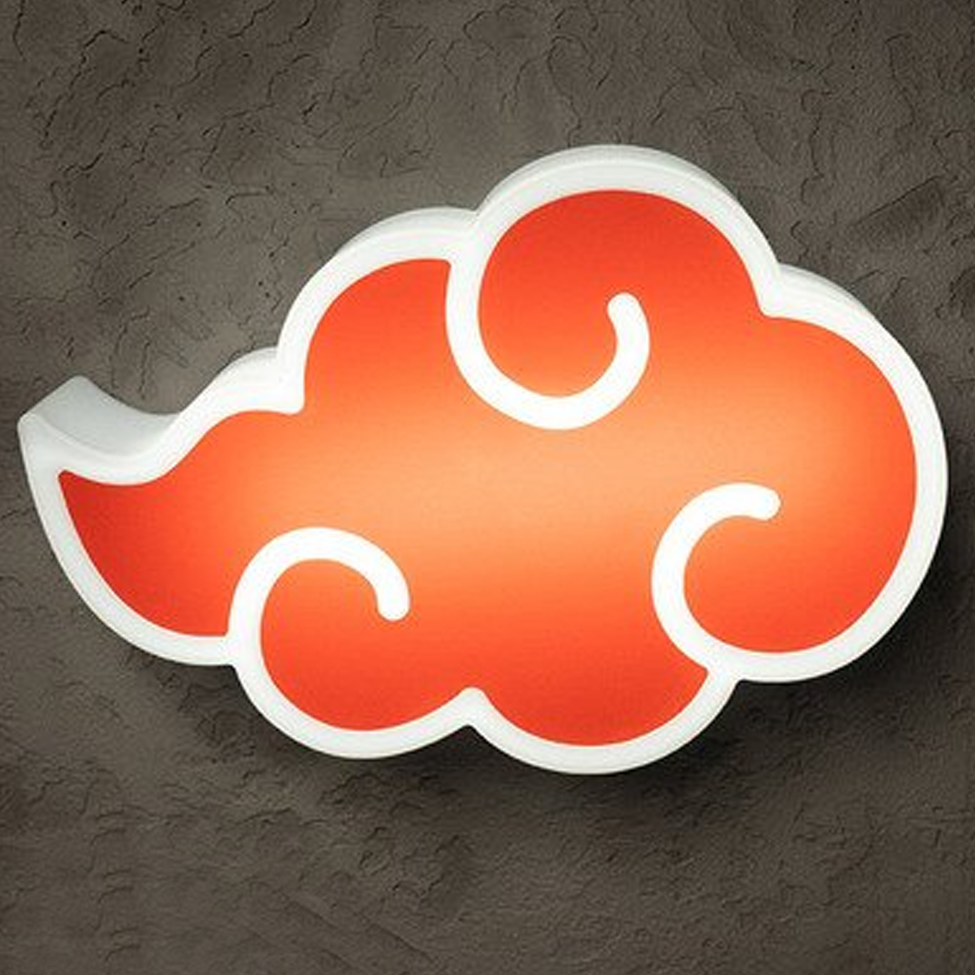 Naruto Shippuden Akatsuki Cloud LED Skull Lamp Illuminated on a Wall | Happy Piranha