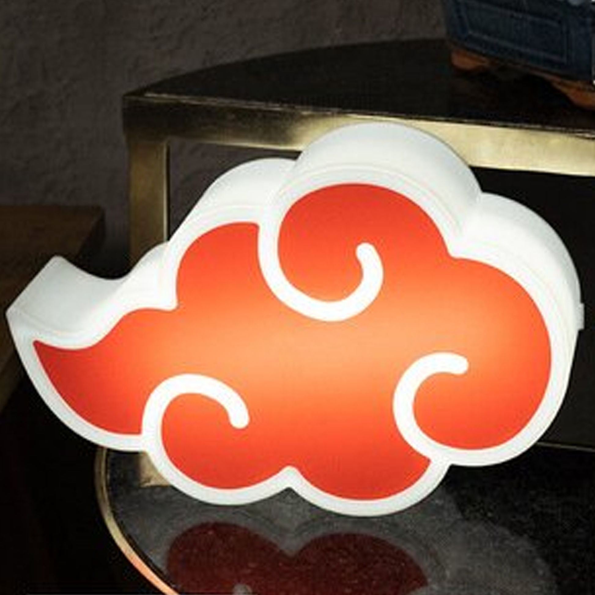 Naruto Shippuden Akatsuki Cloud LED Skull Lamp on a Table | Happy Piranha