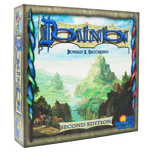 Dominion (2nd Edition) Board Game (Front of Box) | Happy Piranha