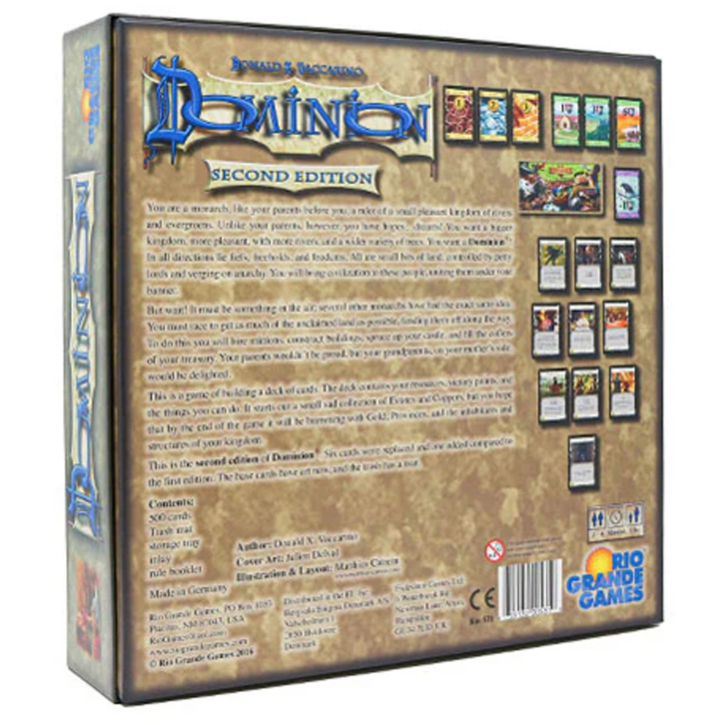 Dominion (2nd Edition) Board Game (Back of Box) | Happy Piranha
