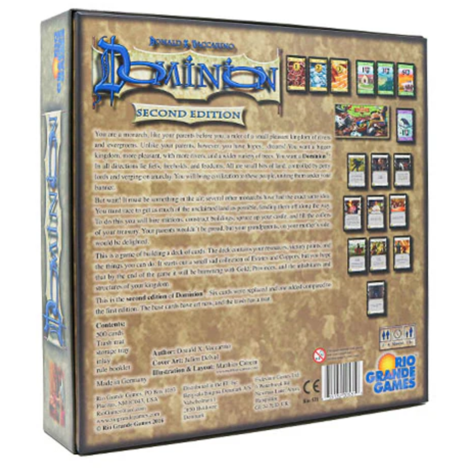 Dominion (2nd Edition) Board Game (Back of Box) | Happy Piranha