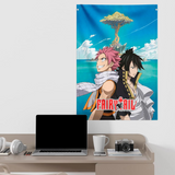 Fairy Tail Anime Flag 70 x 100cm Wall Scroll Above a Desk | Happy Piranha