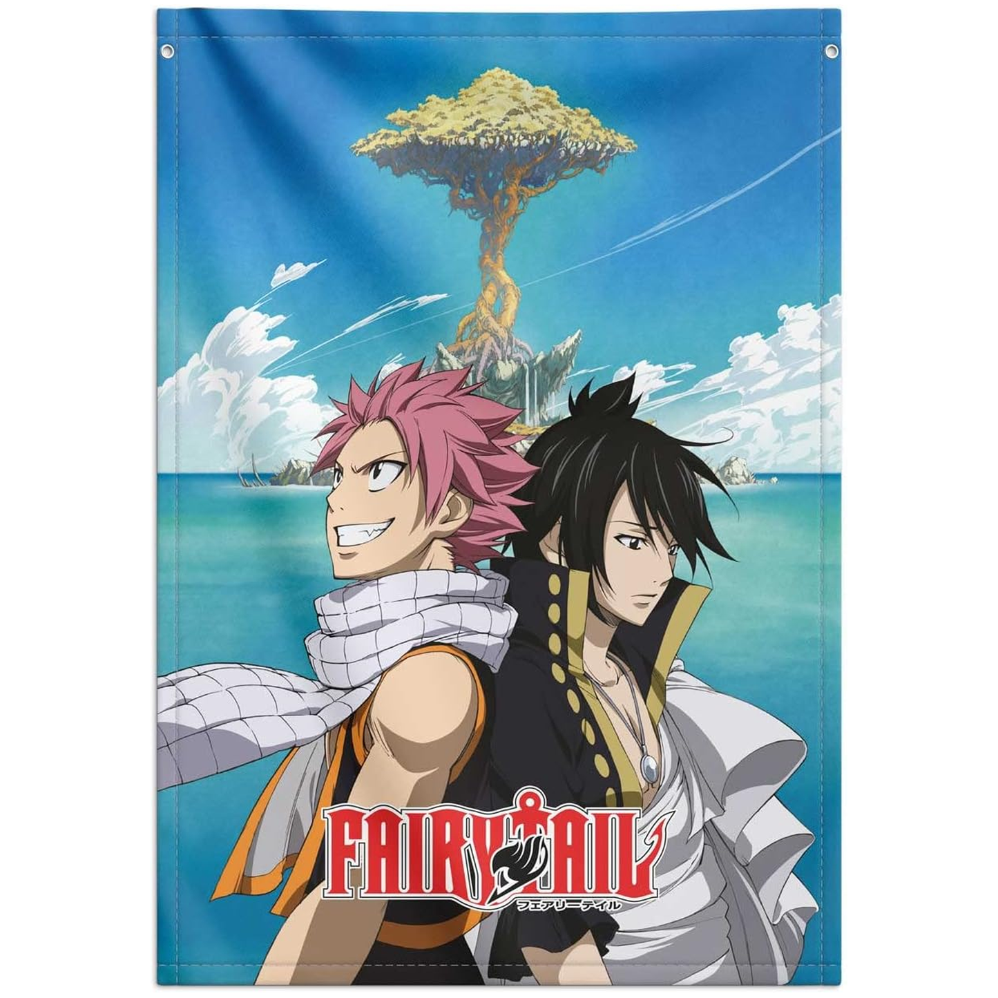 Fairy Tail Anime Flag 70 x 100cm Wall Scroll | Happy Piranha