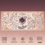 Harry Potter Marauder's Map XXL Mouse Pad & Keyboard Mat Features | Happy Piranha